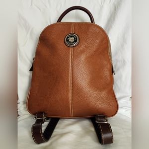 Dooney & Bourke Caramel and Brown Leather Adjustable Atrap Backpack Bag